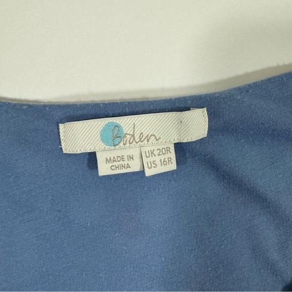 Boden Emory Jersey Dress Short Sleeve Blue Printed - Picture 5 of 7